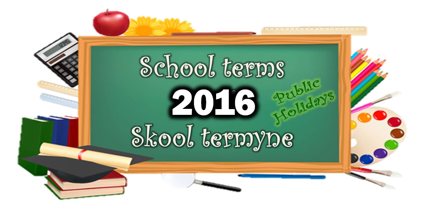 2016 School Terms Public Holidays